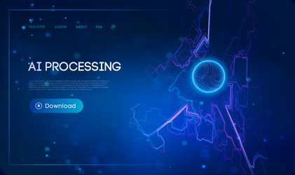ai automation and process optimization business vector image