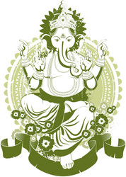Hindu Deity - Ganesha Vector Image