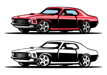 Muscle car poster Royalty Free Vector Image - VectorStock