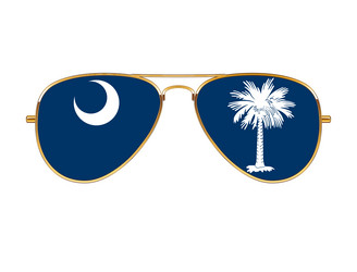 South Carolina Aviator Sunglasses Vector Image