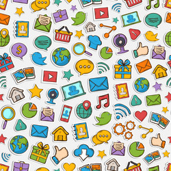 Sticker mobile apps pattern vector