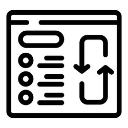 website showing concept of data synchronization vector image