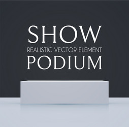 3d podium with soft reflection realistic minimal vector image