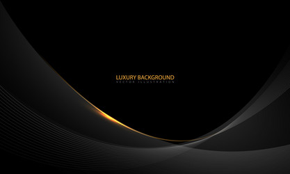 abstract black gold line dynamic luxury curve vector image