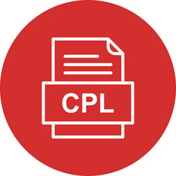 cpl file document icon vector image