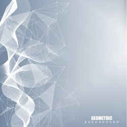geometric abstract background with connected line vector image