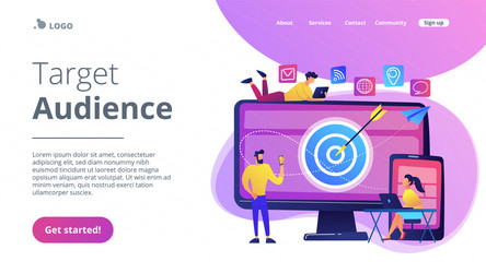 multi device targeting concept landing page vector image