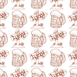 Seamless pattern with a wooden pointer vector