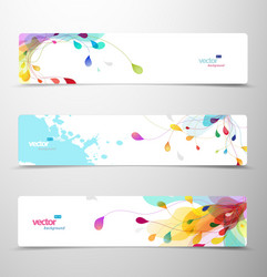 set of abstract colorful web headers vector image