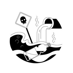 Surface water pollution concept icon Royalty Free Vector