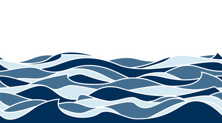 Blue water sea waves abstract background Vector Image