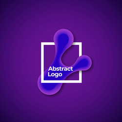 abstract gradient shape in a square frame vector image