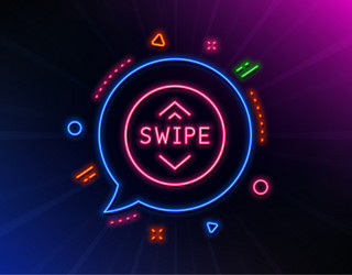 swipe up button line icon scrolling arrow sign vector image