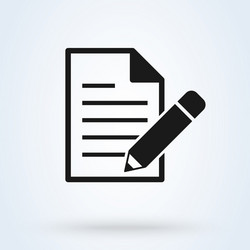writing notebook simple modern icon design vector image