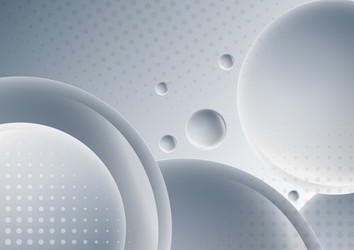 abstract 3d grey circles overlapping layer vector image