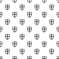 combat shield with cross pattern simple style vector image
