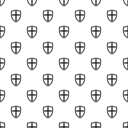 Combat shield with cross pattern simple style vector