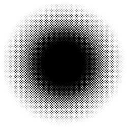 halftone element circular pattern specks vector image