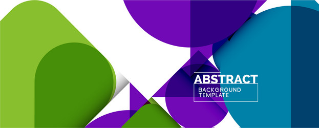 simple circles and triangles abstract background vector image