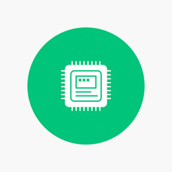 Cpu storage computer hardware white glyph icon vector