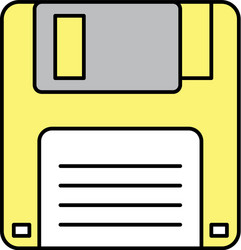 floppy disk icon data backup retro vector image