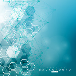 geometric abstract background with connected line vector image