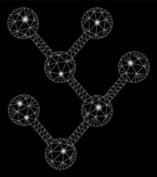 flare mesh 2d binary tree with spots vector image