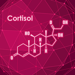Cortisol set stress hormone formula Royalty Free Vector