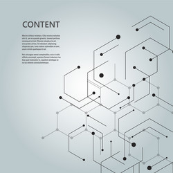 abstract hexagon connect pattern on gradient vector image