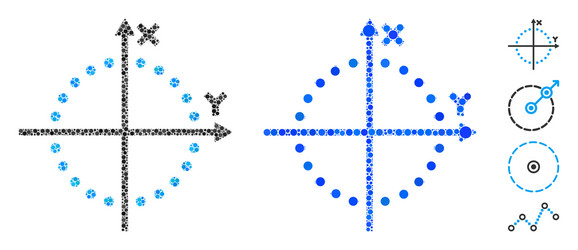 Circle plot composition icon round dots vector