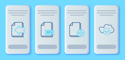 set line eps file document add new next page vector image
