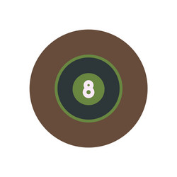 stylish icon in color circle billiard ball Vector Image