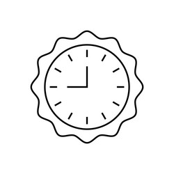 clock linear icon one of a set web icons vector image