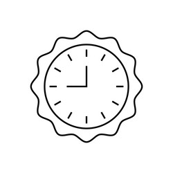 Clock linear icon one of a set web icons vector