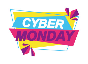 Monday rainbow label Royalty Free Vector Image
