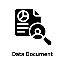 data document solid icons simple stock il vector image