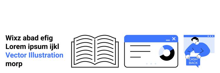 learning and analytics elements with text vector image