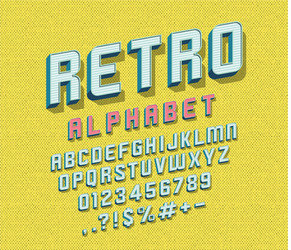 retro font vector image