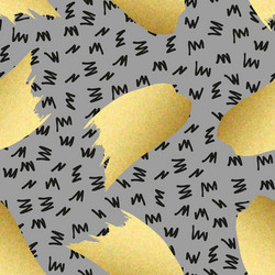 Abstract seamless pattern with golden brush vector