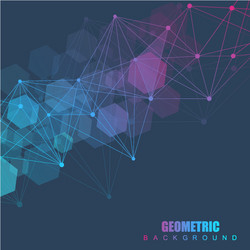 geometric abstract background with connected line vector image
