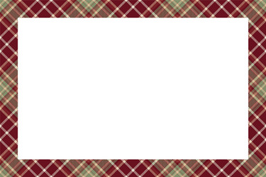 Vintage frame scottish border pattern retro vector