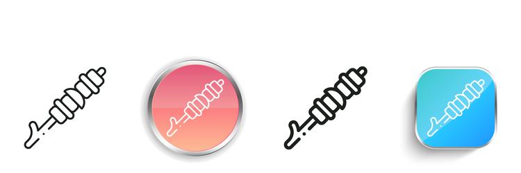 bbq icon thin linear regular and button style vector image