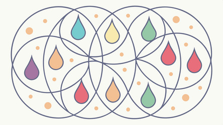 delicate abstract teardrop pattern with flowing vector image