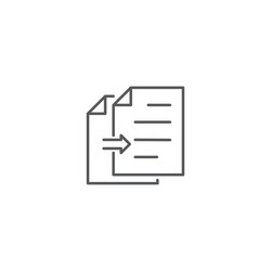 document copy duplicate icon outline template vector image