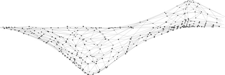 dots connected by lines abstract wave minimalist vector image