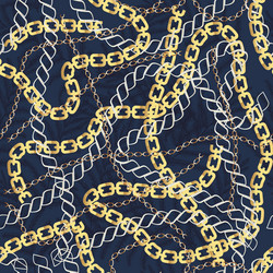 Golden Chain Pattern - Luxury Fabric Vector Image