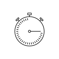 Stop watch icon thin line for web and mobile vector