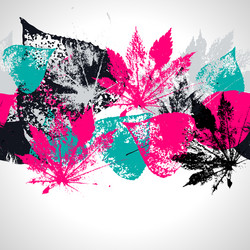 abstract seamless pattern with leaves vector image