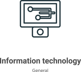 Information technology outline icon thin line vector