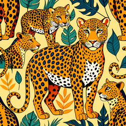 leopard pattern design for fabric print paper vector image